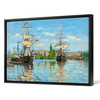 Claude Monet,Ships Riding on the Seine at Rouen,canvas print,canvas art,canvas wall art,large wall art,framed wall art,p886