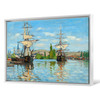 Claude Monet,Ships Riding on the Seine at Rouen,canvas print,canvas art,canvas wall art,large wall art,framed wall art,p886