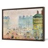 Camille Pissarro, Place du Theater Francais Fog Effect,Street view,canvas print,canvas art,canvas wall art,large wall art,framed art,p802