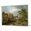 Riverside town, riverside house scenery,canvas print,canvas art,canvas wall art,large wall art,framed wall art,p799