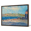 Alfred Sisley,Loing River Banks at Saint-Mammes,Blue river landscape,canvas print,canvas art,canvas wall art,large wall art,framed  art,p744