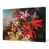 Red leaves flowers and fruits, flower still life, restaurant ,canvas print,canvas art,canvas wall art,large wall art,framed wall art,p723