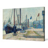 Georges Seurat, The Maria At Honfleur,Wharf Scenery,Canvas Print,Canvas Art,Canvas Wall Art,Large Wall Art,Framed Wall Art,P1044