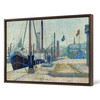 Georges Seurat, The Maria At Honfleur,Wharf Scenery,Canvas Print,Canvas Art,Canvas Wall Art,Large Wall Art,Framed Wall Art,P1044