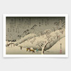 Hiroshige,Asukayama no bosetsu,walking in the snow,japanese painting,art prints,Vintage art,canvas wall art,famous art prints,V1515