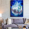 Wenzel Hablik,Crystal Castle in the Sea,Blue art, crystal art,canvas print,canvas art,canvas wall art,large wall art,framed wall art,p715