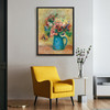Pierre-Auguste Renoir,Vase of Flowers ,Blue vase still life,canvas print,canvas art,canvas wall art,large wall art,framed wall art,p642