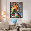 Paul Cézanne,The Flowered Vase,Vase still life,canvas print,canvas art,canvas wall art,large wall art,framed wall art,p590