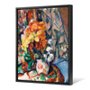 Paul Cézanne,The Flowered Vase,Vase still life,canvas print,canvas art,canvas wall art,large wall art,framed wall art,p590