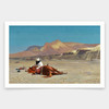 Jean-Leon Gerome,Rider and his Steed in the Desert, 1872,art prints,Vintage art,canvas wall art,famous art prints,V1681