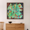 Wald Bau,Paul Klee,Green Abstract Art,Canvas Print,Canvas Art,Canvas Wall Art,Large Wall Art,Framed Wall Art,P2805