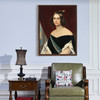 Friedrich Dürck,Portrait of D Amélia de Beauharnais,Princess portrait,canvas print,canvas art,canvas wall art,large wall art,framed p459