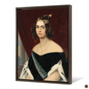 Friedrich Dürck,Portrait of D Amélia de Beauharnais,Princess portrait,canvas print,canvas art,canvas wall art,large wall art,framed p459