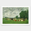 Eugene Louis Boudin,Cows in a Pasture,art prints,Vintage art,canvas wall art,famous art prints,V1307