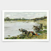 Eugene Boudin,Washerwomans,art prints,Vintage art,canvas wall art,famous art prints,V1299