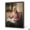 The sewing girl, the portrait of the girl by the window,canvas print,canvas art,canvas wall art,large wall art,framed wall art,p426