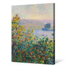 Claude Monet,Flower Beds at Vétheuil,Flowers by the river,canvas print,canvas art,canvas wall art,large wall art,framed wall art,p409