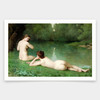 Emmanuel Benner,At the Water's Edge, 1887,art prints,Vintage art,canvas wall art,famous art prints,V1270