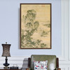 Zhu Duan,Riverside cliff Temple,Chinese Landscape,large wall art,framed wall art,canvas wall art,large canvas,M2955