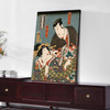Utagawa Kunisada,ancient japanese art portrait ,japanese painting,large wall art,framed wall art,canvas wall art,large canvas,M2894
