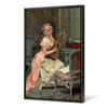 Raimundo de Madrazo y Garreta,Woman with a Guitar,large wall art,framed wall art,canvas wall art,large canvas,M2856