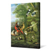 Pieter Casteels,Cock pheasant hen pheasant and chicks and other birds in a classical landscape,large wall art,framed wall art,canvas,M2849