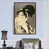 Kitagawa Utamaro,portrait of a young woman wiping her face,japanese painting,large wall art,framed wall art,canvas wall ,large canvas,M2719