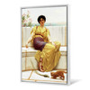 John William Godward,Idleness,Girl with a Kitten,large wall art,framed wall art,canvas wall art,large canvas,M2659