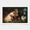 Sir Edwin Henry Landseer,Scene from A Midsummer Night's Dream - Titania and Bottom,art prints,Vintage art,canvas wall art,famous art,V2012