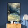 Ivan Konstantinovich Aivazovsky,Storm,seascape waves,large wall art,framed wall art,canvas wall art,large canvas,M2600