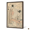 Hosoda Eishi,two women playing musical instruments,japanese painting,large wall art,framed wall art,canvas wall art,large canvas,M2587