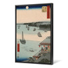 Hiroshige,Kanagawa,The boat resting at the coast hotel,japanese painting,large wall art,framed wall art,canvas wall art,large canvas,M2540