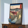Hiroshige,Kai inume toge,steep canyons and rivers,japanese painting,large wall art,framed wall art,canvas wall art,large canvas,M2538