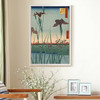 Hiroshige,Horikiri no hanashobu, irises growing in a large garden,japanese painting,large wall art,framed wall art,large canvas,M2535