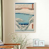 Hiroshige,Hira no bosetsu,winter river path,japanese painting,large wall art,framed wall art,canvas wall art,large canvas,M2530