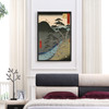 Hiroshige,Hakone,Porter overshoots steep pass,japanese painting,large wall art,framed wall art,canvas wall art,large canvas,M2527
