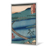 Hiroshige,Ecchu,pontoon bridge across river,japanese painting,large wall art,framed wall art,canvas wall art,large canvas,M2516