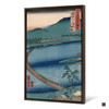 Hiroshige,Ecchu,pontoon bridge across river,japanese painting,large wall art,framed wall art,canvas wall art,large canvas,M2516