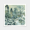 Camille Pissarro,Snowscape with Cows at Montfoucault,art prints,Vintage art,canvas wall art,famous art prints,q2619