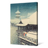 Hasui Kawase,Spring Snow,Kiyomizu temple Kyoto,japanese painting,large wall art,framed wall art,canvas wall art,large canvas,M2487