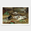 Walter Hunt,More frightened than hurt,Dogs chasing cats,art prints,Vintage art,canvas wall art,famous art prints,V2094