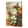 Eugene Henri Cauchois,Chrysanthemums in a Walled Garden,large wall art,framed wall art,canvas wall art,large canvas,M2383