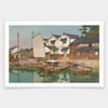 Yoshida Hiroshi,Tomonoura Godowns,japanese painting,art prints,Vintage art,canvas wall art,famous art prints,V2180