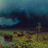 Albert Bierstadt,Buffalo Trail, The Impending Storm,1869,art prints,Vintage art,canvas wall art,famous art prints,V929