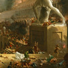 Thomas Cole,The Course of Empire, Destruction,art prints,Vintage art,canvas wall art,famous art prints,q2097