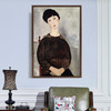 Amedeo Modigliani,Seated Girl with Dark Hair, 1918,large wall art,framed wall art,canvas wall art,large canvas,M2229