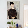 Amedeo Modigliani,Seated Girl with Dark Hair, 1918,large wall art,framed wall art,canvas wall art,large canvas,M2229