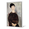 Amedeo Modigliani,Seated Girl with Dark Hair, 1918,large wall art,framed wall art,canvas wall art,large canvas,M2229