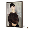 Amedeo Modigliani,Seated Girl with Dark Hair, 1918,large wall art,framed wall art,canvas wall art,large canvas,M2229