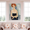Amedeo Modigliani,Redheaded Girl,large wall art,framed wall art,canvas wall art,large canvas,M2226